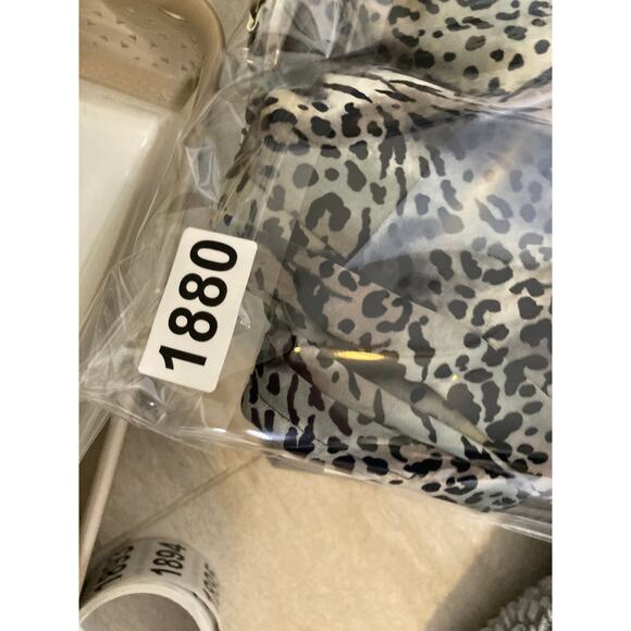 Vintage Ilyse Hart Midi Wrap Skirt 8 Medium Animal Print Flowy Boho Beach Y2K - Picture 15 of 16